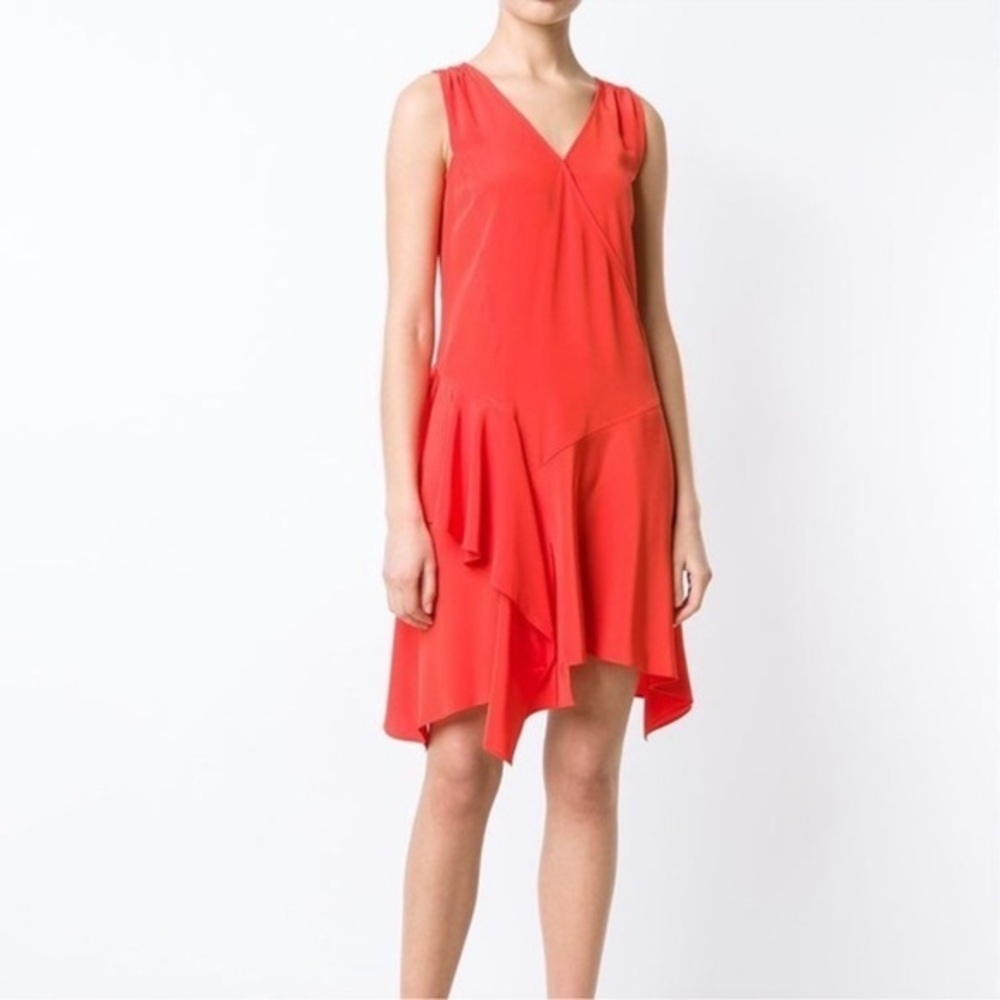 Flamenco silk Asymmetrical Tank Dress by Derek Lam 10 Crosby